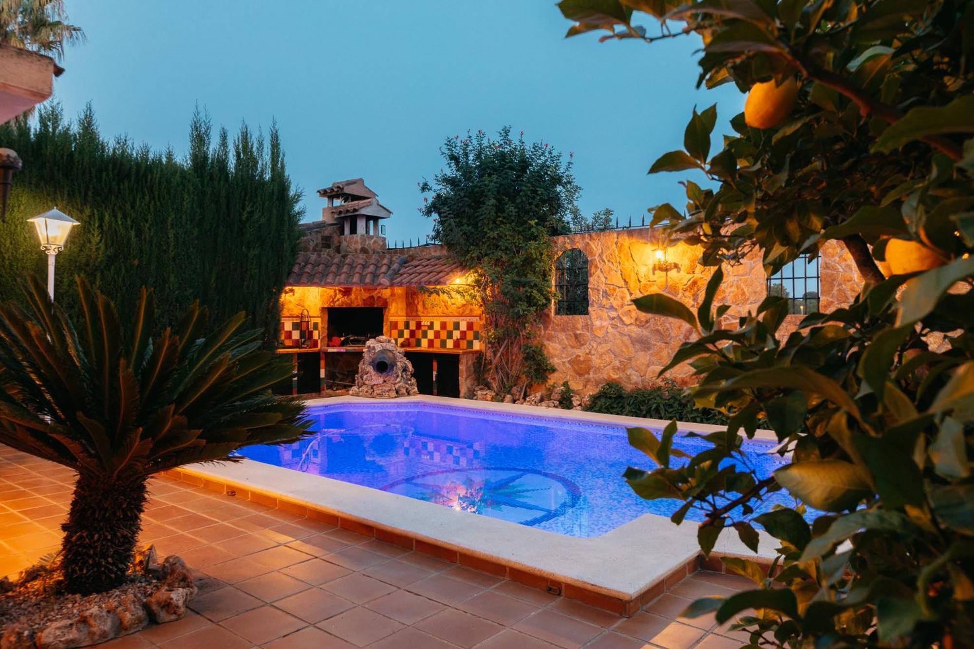 Chalet, Villa Rodeada De Naturaleza Piscina A Doce Klm De Valencia Y 7 Del Aeropuerto Exterior foto